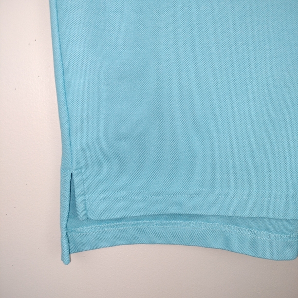 Divots Dri-way Golf Turquoise Embroidered Button Up Polo Shirt Sz. XL - Picture 4 of 8